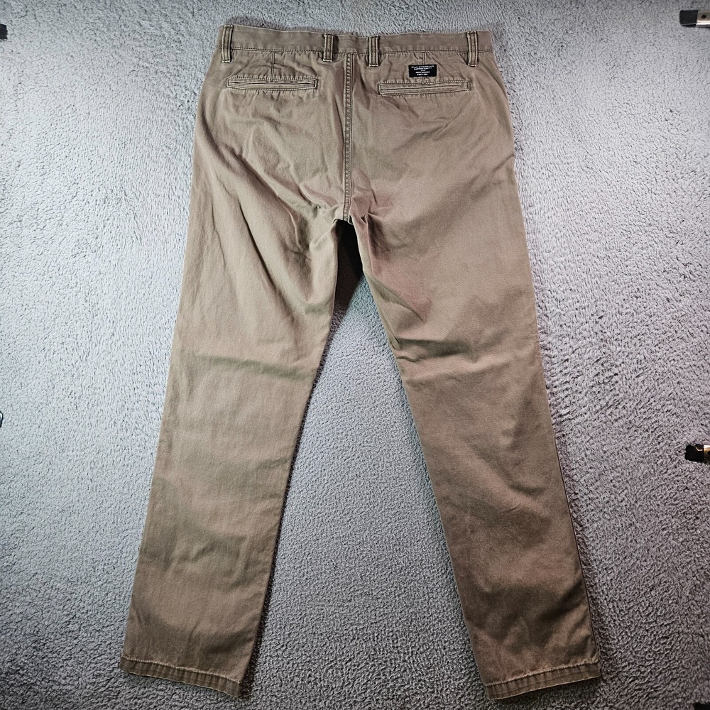 Armani Exchange Chino Pants Men 32 x 32 Relaxed Straight Cotton Greenish‎ Brown - Picture 8 of 14